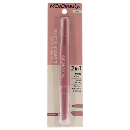 MCoBeauty Double-Ended Lipstick and Liner - Soft Rose For Women 0.066 oz Lipstick