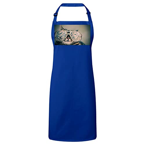 Tablier cuisine bleu chat tigre lavable et ultra résistant Fabulous