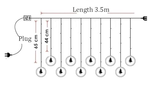 Image of V.E.S.P.A 3.5m 90 LED Santa Ring String Lights - 10 Modes for Festive Home Decoration, Perfect for Indoor and Outdoor Celebrations (Multi Color)