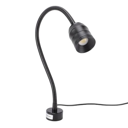 Bewinner Luz de Máquina LED, 7W 6000K 1000LM Luz de Trabajo Magnética con Cuello de Cisne Flexible de 360°, para Torno, Taller, Banco de Trabajo, Fresadora CNC (Enchufe de la UE)
