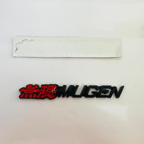 Image of Emblems for Car & Bike Metal Lo.go and Grill Me.tal Lo.go, Auto Accessories for Car Emblem 3D Badge Auto Racing Sport Sticker Grand Tourer Decal. (RED Black Mugen Metal Logo.)