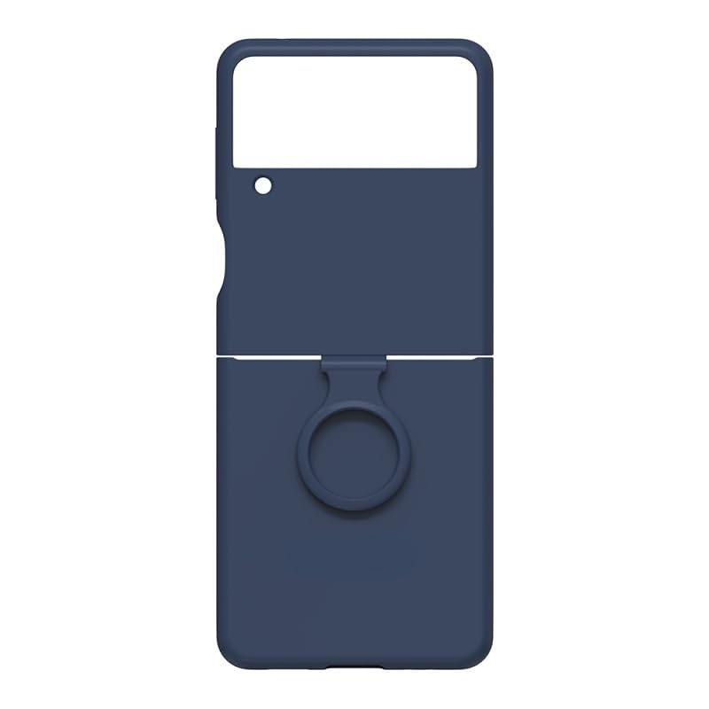 Image of MIDOS Back Cover Compatible with Samsung Z Flip 3 Silicone Case Full Protection Shock Proof Case for Samsung Galaxy Z Flip 3 (Blue)