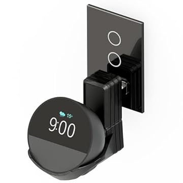 Suporte Novo Echo Spot com Alexa 2024 Parede esconde fios - Preto