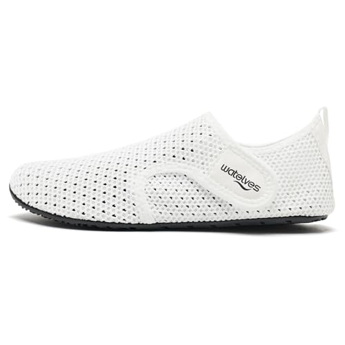 WateLves Water Shoes for Women Men Swim Beach Aqua Socks Quick Dry Barefoot House Slippers Travel Shoes with Adjustable Magic Tape for Pool Diving Boating Yoga Surf3