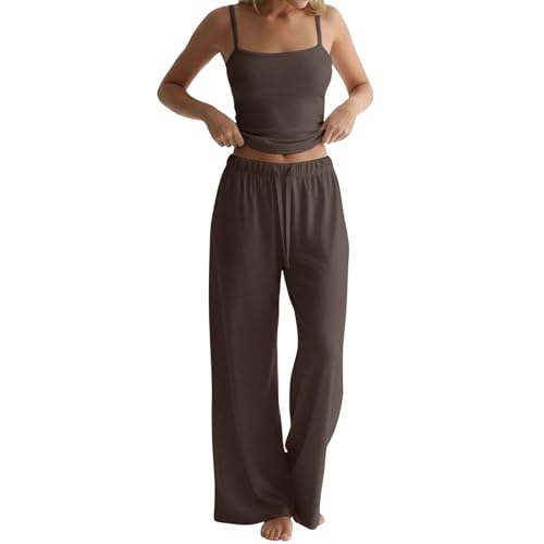 Ensemble de survêtement jambes larges en maille d'automne fluide - 7