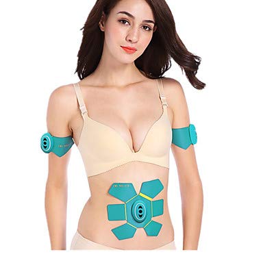 Estimulador de Abdominales Cinturón de tonificación Abdominal EMS Abs Trainer Deportes Silicona PUde Resina ABS Ejercicio y Fitness Entrenamiento de Gimnasio Smart Electrónico