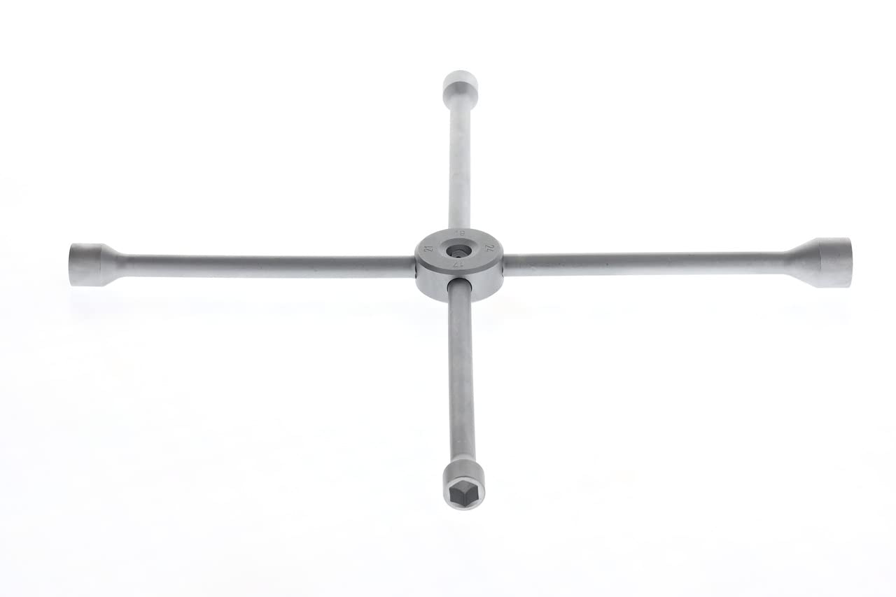 GEDORE Llave tipo cruz, Para automóvil/camión, Anchos de llave 17 x 19 x 21 x 24 mm, Llave en cruz para ruedas, Cambio de neumáticos coche, Herramienta, 28 PR
