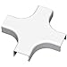 Panduit CRFC5WH-X 4-Way Cross Fitting, ABS, White
