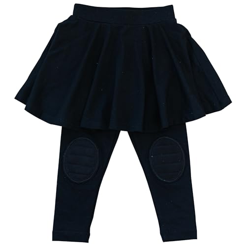 Viscose Girl's Leggings with Skirt and Knee Pads, Black Leggings Girls Toddler Leggings 2t - 5t Leggings