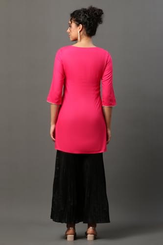 Image of Aurelia Embroidered Short Kurti for Women