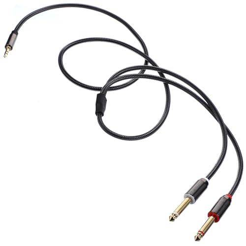 balacoo cable adaptador 1m 3.5mm a Dual 6.35mm audio miniatura 1