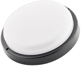 LumenTEC LED Kellerlampe Kellerleuchte, LED-Lampe IP54 Max rund 18W schwarz mit Sensor