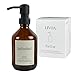 LIVOA Spülmittelspender (Reuse) braun Glas 300 ml zum befüllen mit schwarzer Edelstahlpumpe & wasserfestem Etikett