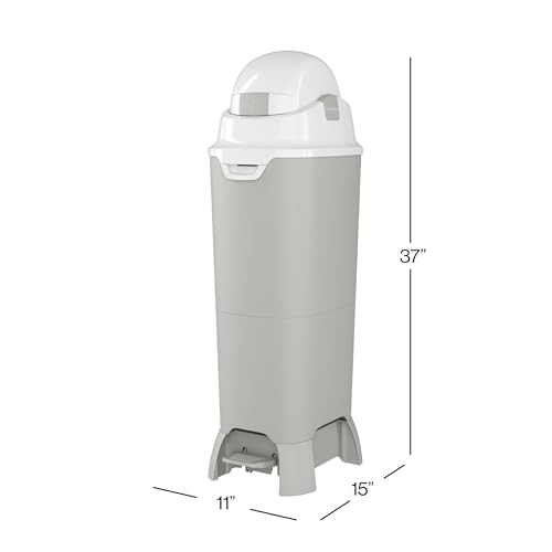Foundations 9622057 Hands Free Tall Diaper Pail With Airtight Lid - Durable & Odorless Diaper Disposal, Large Capacity, Holds Up To 60 Newborn Diapers, Refill With Any Bags thumb #2