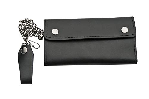 Szco Supplies Bi-Fold Biker Wallet, 8x4-Inch, black2