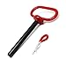 BUXIMN 1/2x4 inch Hitch Pin, 2pcs Trailer Hitch Pin, Tractor Towing Hitch Pin and Clip, Red Handle Trailer Gate Pin Clevis pin Tractor Pins for Towing RV, Boat, Car, Truck