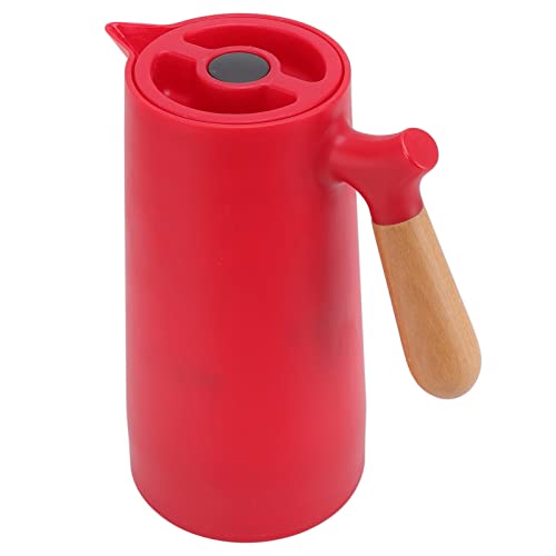 Garrafa térmica de café, pote de café selado cabo de madeira à prova de vazamento para casa para esc