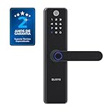 Fechadura Digital de Embutir, Wi-Fi com Biometria, Elsys, SAX, Preta - Abertura via Biometria, Senha Numérica, Aplicativo, Camera