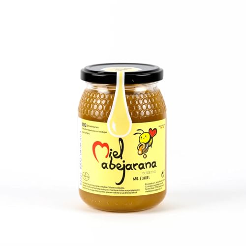 Miel Abejarana Miel Natural de Mil Flores 500 g, Envase de Vidrio