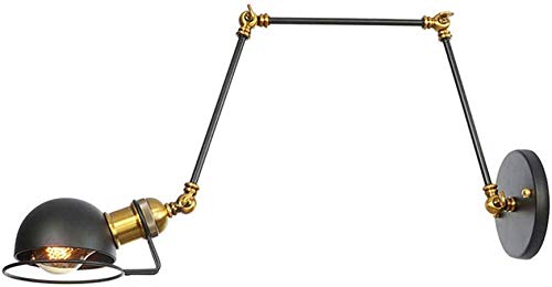 Retro Style regolabile lampada da parete industriale di stile ferro battuto Lungo braccio lampada da parete braccio mobile Wall Wall Candeliere [A Grade energia]