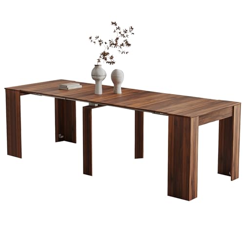 BAYYELL 20''- 118.5'' Extendable Dining Room Table, Expandable Dining Table,