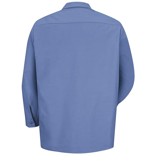 Image of Red Kap Men's Long Sleeve Industrial Work Shirt | Moisture Wicking Button Up, Wrinkle Resistance Fights Fading & Stains