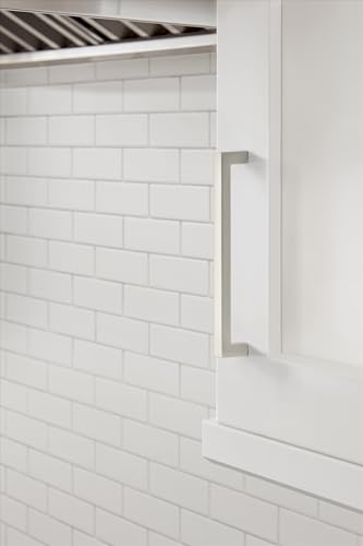 Image of Amerock Monument 6-5 /16 inch (160mm) Center-to-Center Satin Nickel Cabinet Pull - 10 Pack