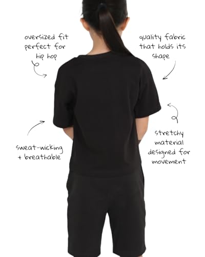 Dance Loose Fit Shirt for Kids Training Gear for Hip Hop, Jazz, Contemporary, Tap, Ballroom Unisex for Girls & Boys2