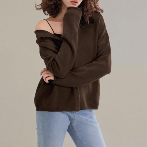 Women Casual Cardigan Sweater Lightweight Loose Crewneck Button Down Long Sleeve Basic Knit Tops2