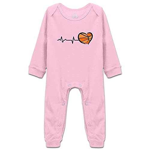 DOQOSESHY Basketball in My Heart Infant Boys Girls Bodysuits Toddler Rompers Short Sleeve/Sleeveless/Long Sleeve
