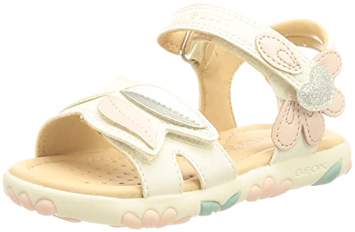 Geox Girl's Haiti Sandal 19 (Toddler/Little Kid/Big Kid) White/Pink 35 (US 3.5 Big Kid) M