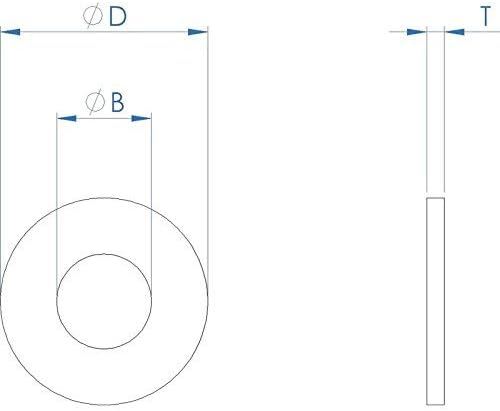 FullerKreg 3/8" x 1" OD Stainless Flat Fender Washers，1" Outside Diameter, 0.080" inch Thickness，(25 Pack)，18-8 (304) Stainless Steel