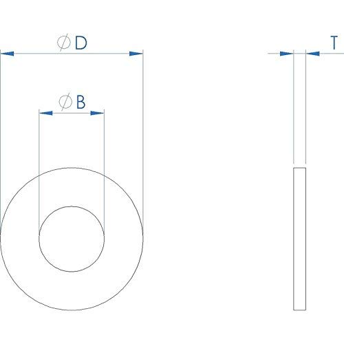 Fullerkreg 3/8" X 1" Od Stainless Flat Fender Washers，1" Outside Diameter, 0.080" Inch Thickness，(25 Pack)，18-8 (304) Stainless Steel #TOP2