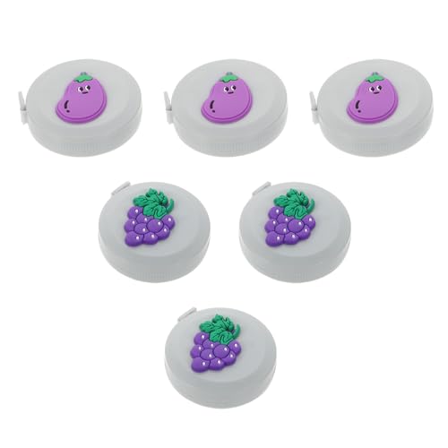 Set de 6 cintas métricas mini portátiles con diseño de frutas