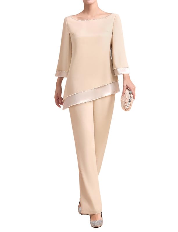 Mother of The Bride Dresses Pant Suits Chiffon Grandmother of The Groom Dress for Women Long Formal Dress4