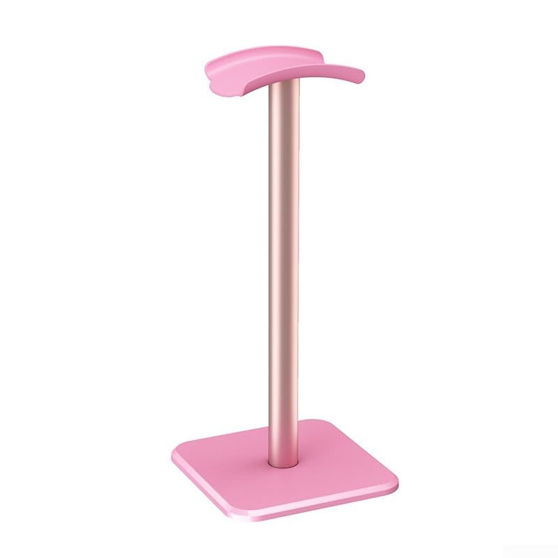 Soporte estable para auriculares con patas de goma y diseño desmontable para auriculares de juego y pantalla de auriculares inalámbricos (rosa)