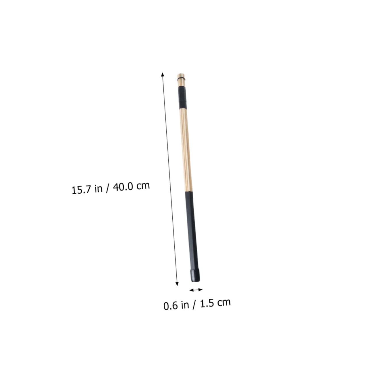 BESPORTBLE Rod Drum Brushes Sticks Lightweight Jazz Drum Brushes for Folk Music Performance Black Color for Beginner and Professional Drummers