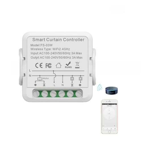 NINMORTH Tuya WiFi/para Zigbee RF módulo de interruptor de cortina persiana enrollable control de motor eléctrico voz y temporizador compatible con y para Google Home