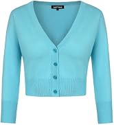 Gilet Court Femme Veste Boléro Tricot Bouton Manche 3/4 Cardigan Tricot pour Robe T Shirt Bretelle Soirée Fête Décontracté Chic Elégante Beige S