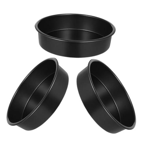 FUNOMOCYA 3pcs Non Stick Round Cake Pan Baking Molds for Chiffon Mousse and Desserts Deep Design for Versatile Recipes User Friendly Robust Construction