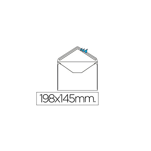 Liderpapel SB12 - Pack de 250 sobres, 145 x 198 mm