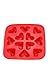 Fairly Odd Novelties Heart Shape Flexible 12 Ice Cube Tray Mold Red Rubber Novelty Gag Gift
