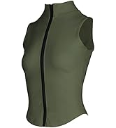 Gacaky Women's Lightweight Full Zip Sleeveless Workout Running Yoga Vests Outerwear