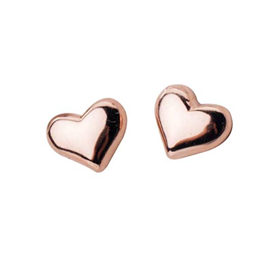 Boucles d'oreilles cœur S925 en argent sterling rose pour femme