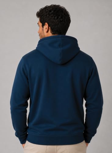 Image of ADRO Mens Abstract Graphic Hoodie | 320 GSM Cotton Poly Fleece | Regular Fit Contemporary Artistic Sweatshirt for Winter & Streetwear
