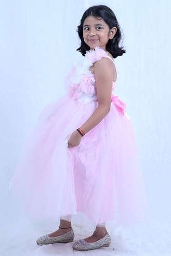 Image of TILISM Girl's Net Fit and Flare Maxi Wedding Dress | $P