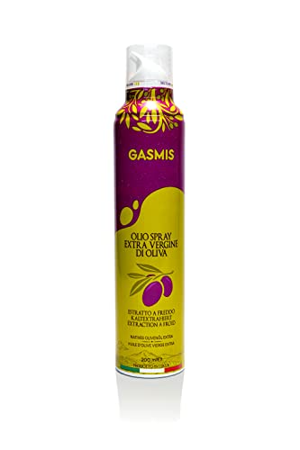 GASMIS Olivenöl Spray, Italienisches Natives Olivenöl Extra, Kaltextrahiert, 200 ml, 1 Flasche Cover