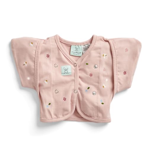 Image of ergoPouch Butterfly Cardi 0.2 TOG - Revolutionary Swaddle Transition Aid with Arm Pockets, Ideal for Hands-Up Sleeping, Worn Over Swaddle or Sleep Sack, Stretchy & Breathable (2-6 Months, Daisies)
