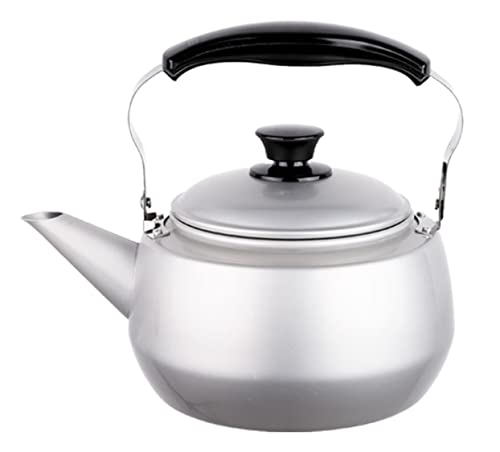 Bollitore Acqua Teiera in Alluminio per Bollitore di Grande capacità da 4,5 Litri per Fornello A Carbone Gas Home Beccuccio Lungo Ketter, Manico in Bachelite Antiscottatura Bollitore Gas