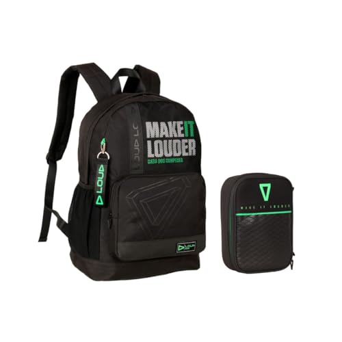 Kit Mochila de Costas e Estojo Box Loud Juvenil Adulto LO26260